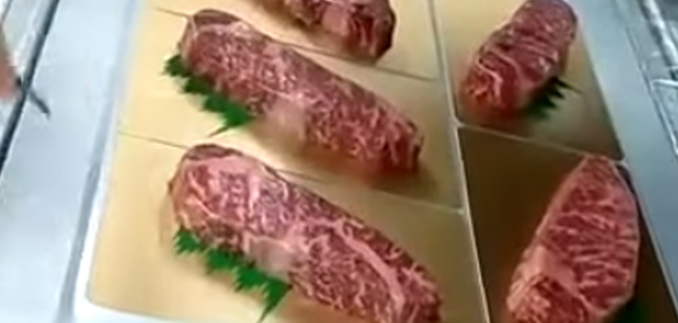 Beef steak vacuum skin packaging film trays plate pack by Idealporfit