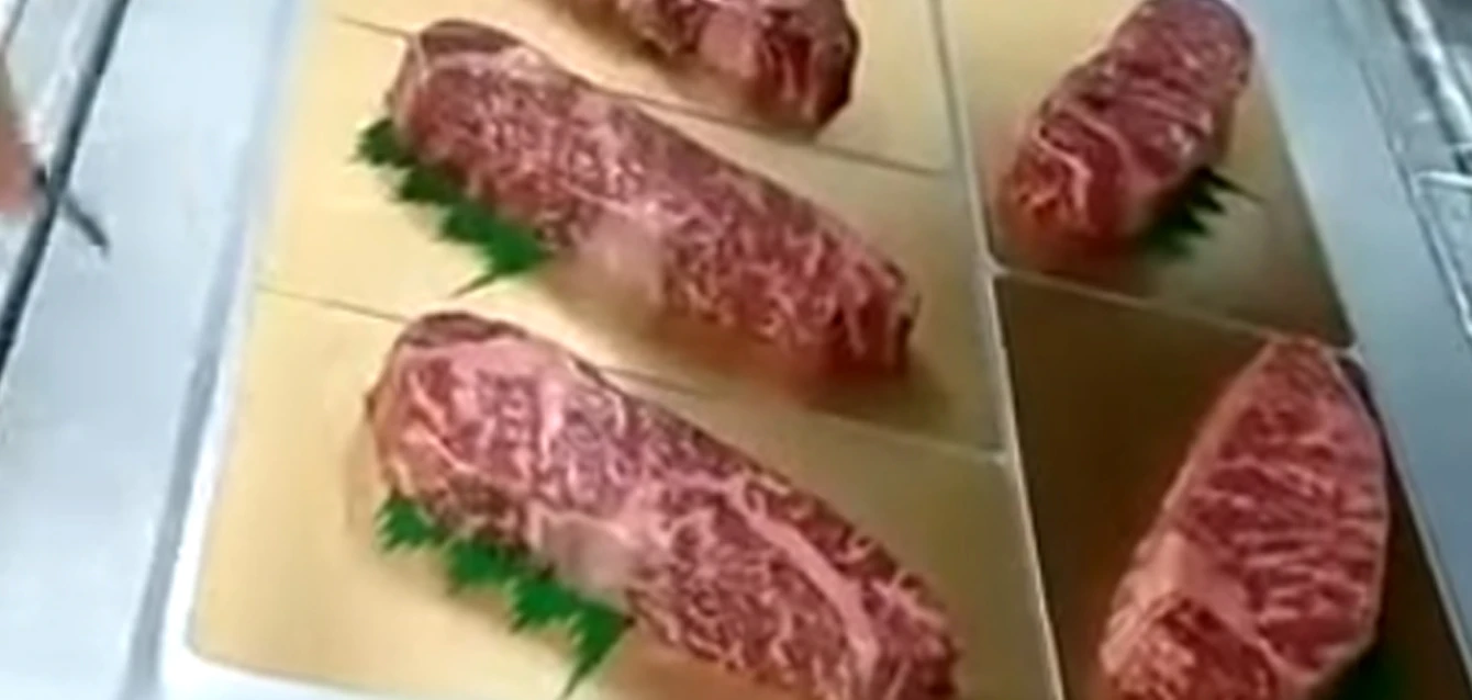 Beef steak vacuum skin packaging film trays plate pack by Idealporfit